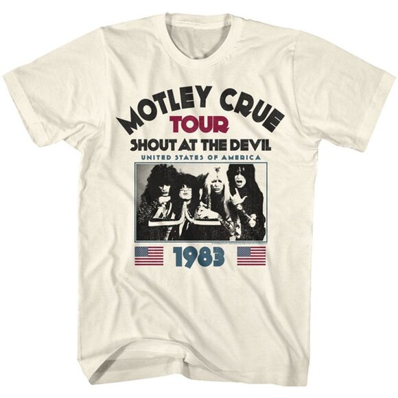 Motley Crue SATD83 Inspired Natural Adult Tee - Picture 2 of 5